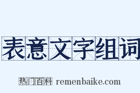 表意文字组词是什么意思的图片
